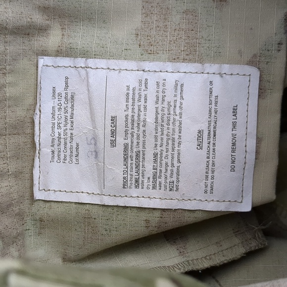 Army Combat Uniform Trouser Unisex Large Regular 35-39 Waist 29.5-32.5 Inseam - Picture 6 of 7